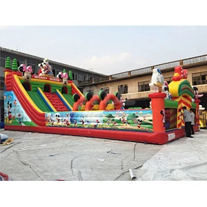 China Used Commercial Kids Inflatable Bouncy Playground Football Theme Inflatable Indoor Playground Equipment For Amusement Park