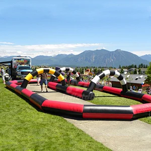 Speeding Karting Track,New Car Racing Games,Inflatable Race Track For Sale 20m