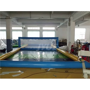 Outdoor Aqua Floating Inflatable Volleyball Field, Inflatable Water Beach Volleyball Court Float Game Rental