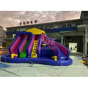 Outdoor Amusement Park Inflatable Mobile Water Park , Slide Water Park