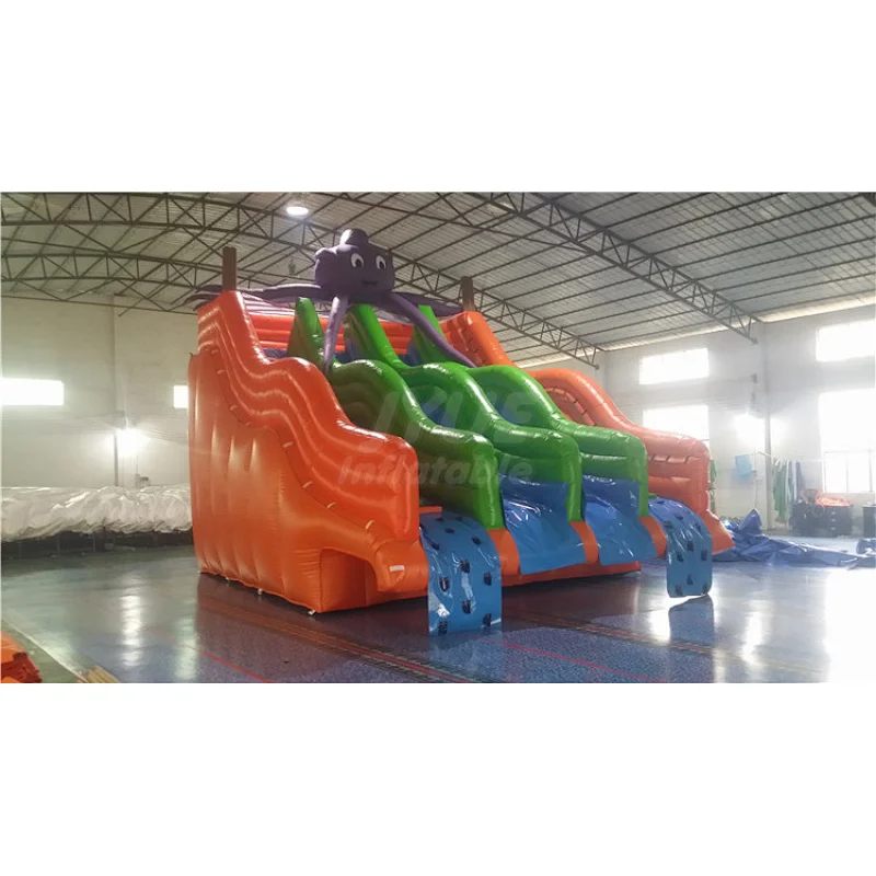 Kids Water Park Design Octopus Inflatable Pool Water Slides For Sale