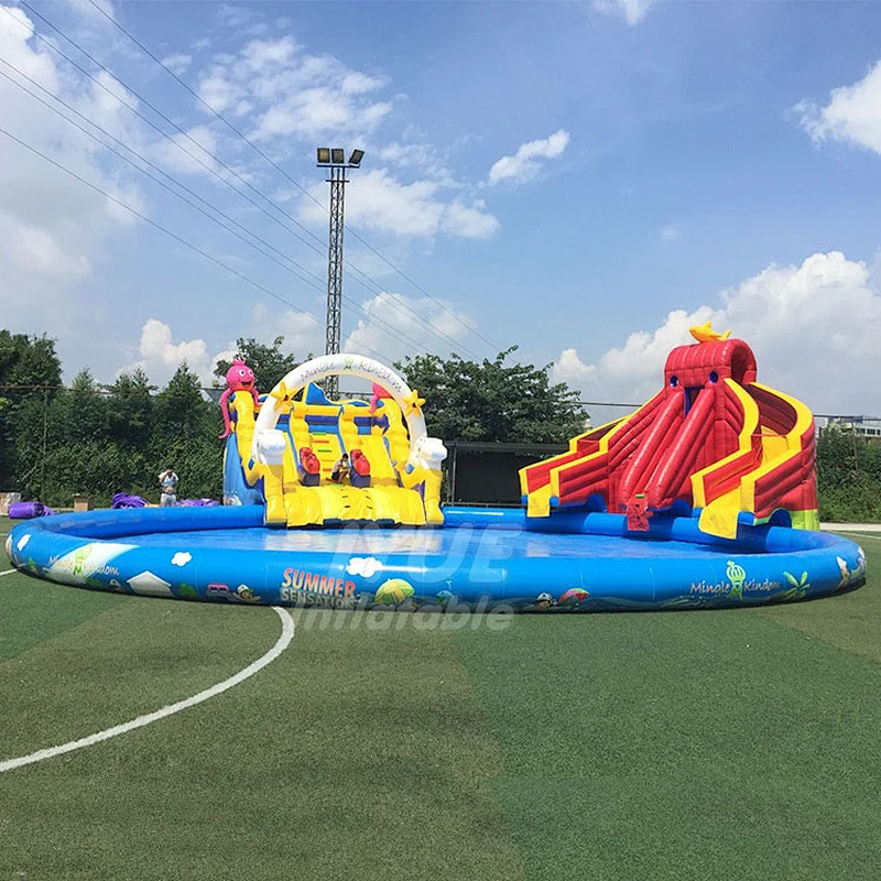 Custom Made Cheap Price Children's Inflatable Ground Water Park