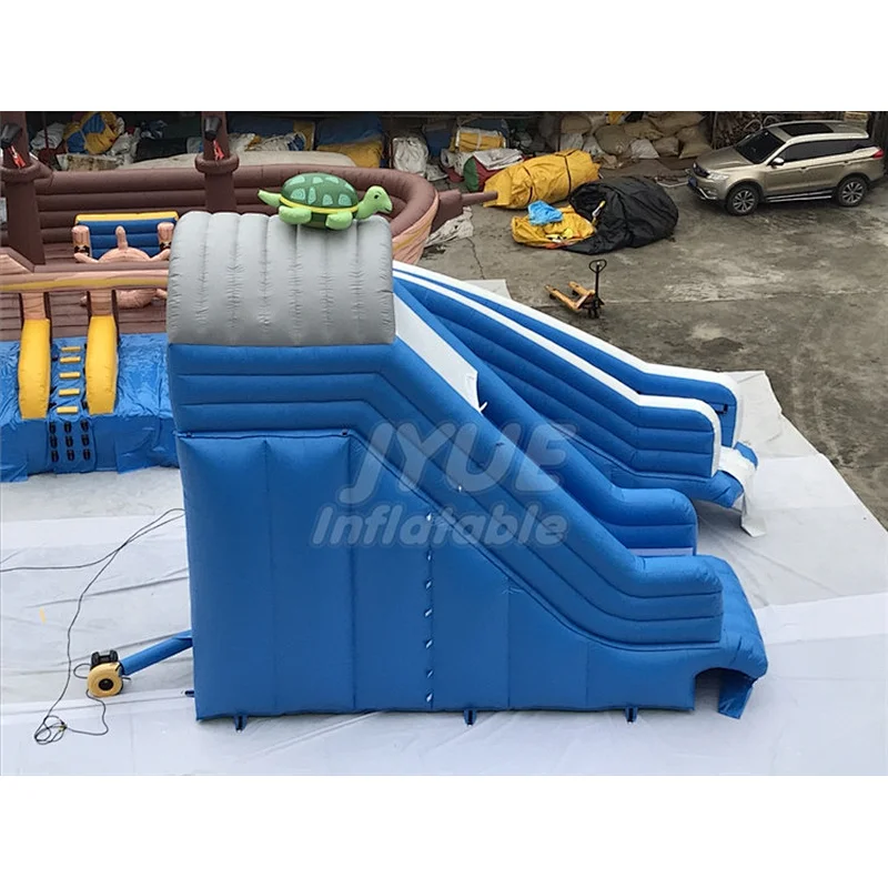 Portable Water Park Tortoise Pool Slide For Sale , Inflatable Water Slide Into Pool