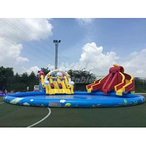 Custom Made Cheap Price Children's Inflatable Ground Water Park