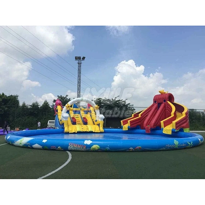 Custom Made Cheap Price Children's Inflatable Ground Water Park