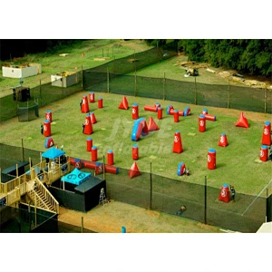 Customized PLATO PVC Tarpaulin Inflatable Bunker Obstacle Package Sell for Summer War Game