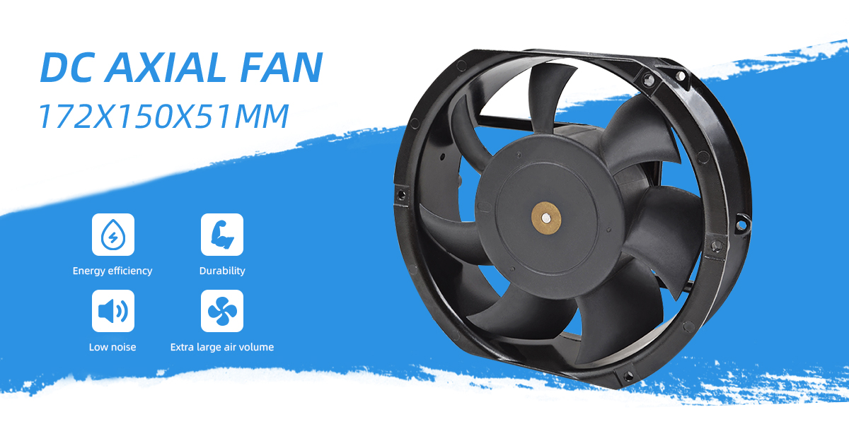 DC axial fan 172x150x51mm