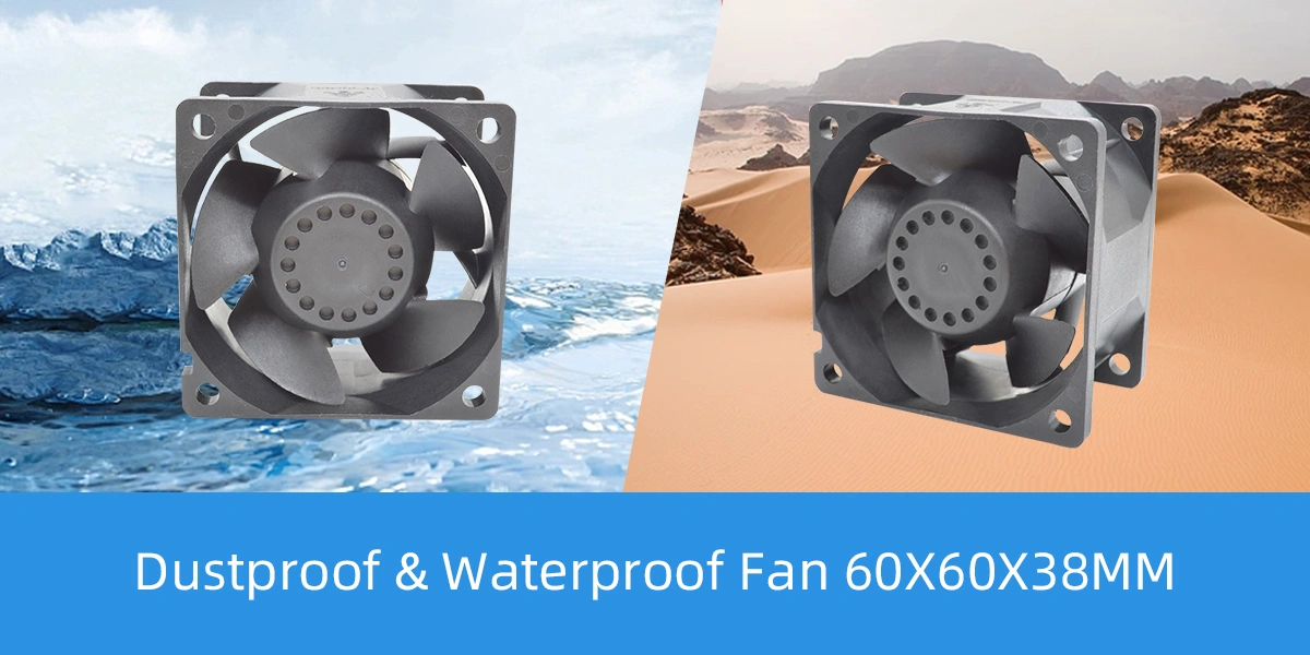 Dustproof waterproof fan 60x60x38mm