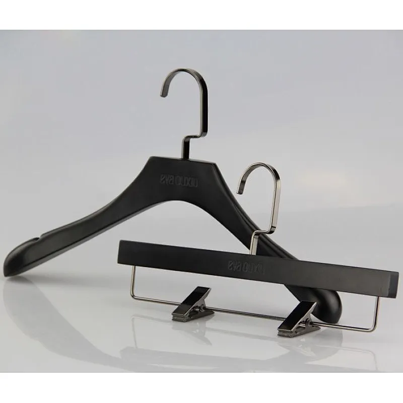 YT black wood women clothes hanger luxury lady wood hanger