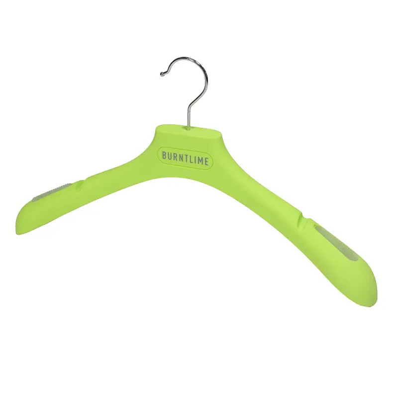 YT customized rubber surface plastic coat hanger white plastic hanger for jacket