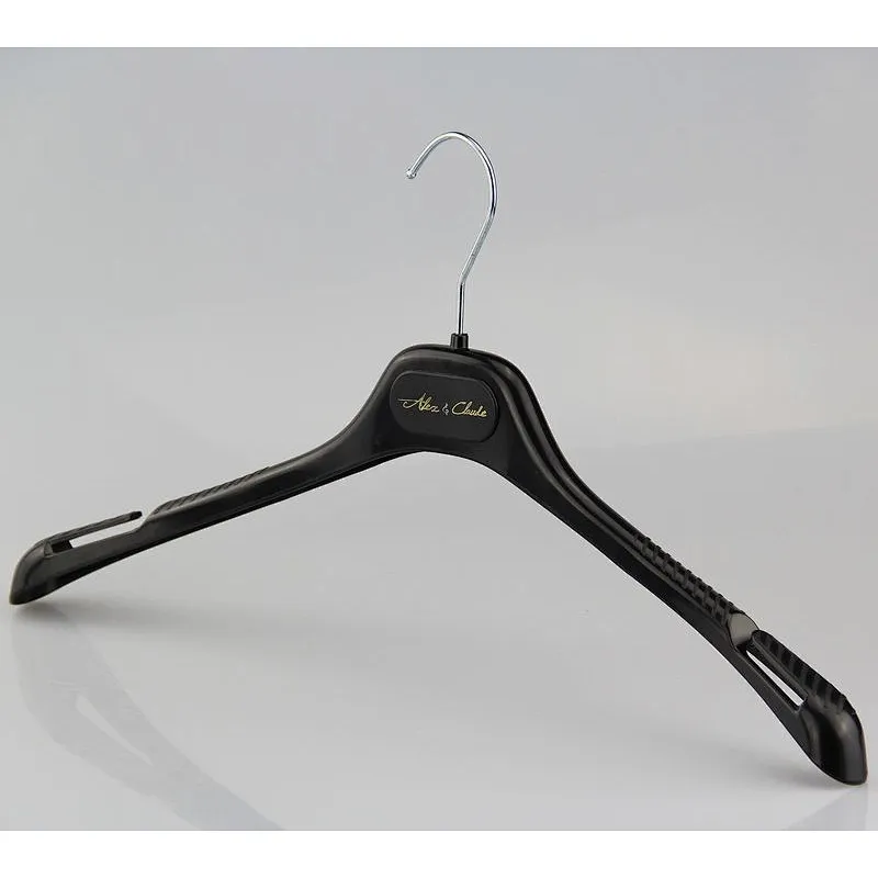 YT special shoulder white plastic hanger for unisex clothes hanger