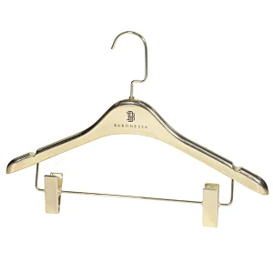 YT shiny gold color baby plastic clothes hanger for kids
