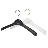 YT durable baby clothes plastic hanger with customized logo black and white color kids plastic hanger