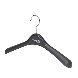 YT durable baby clothes plastic hanger with customized logo black and white color kids plastic hanger