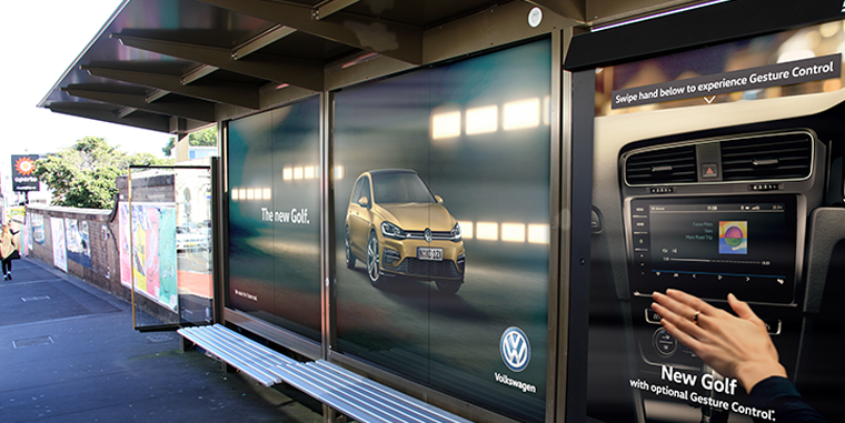 led bus stop shelter
