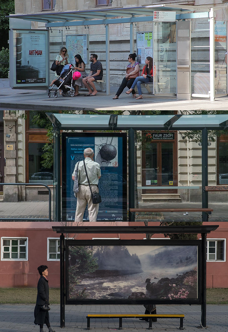 led bus stop shelter
