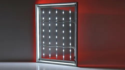 Fabric light box backlit