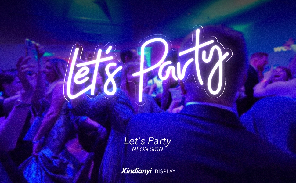led let's party neon sign