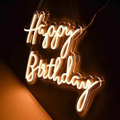 생일 축하 네온 사인