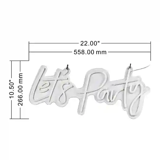 led let's party neon sign