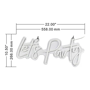 led let's party neon sign
