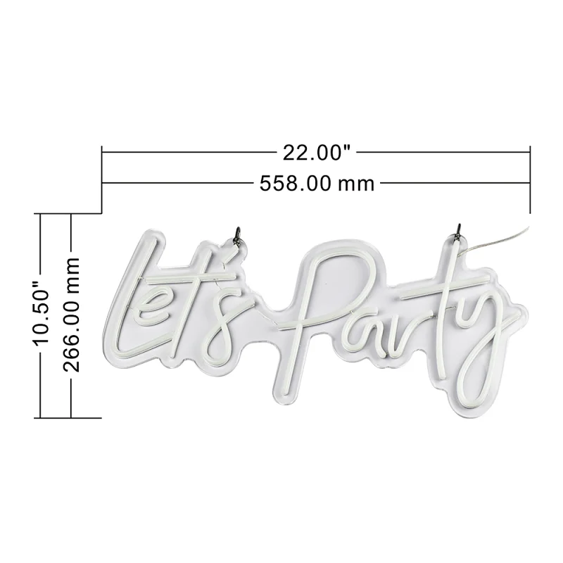 led let's party neon sign