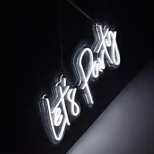 led let's party neon sign