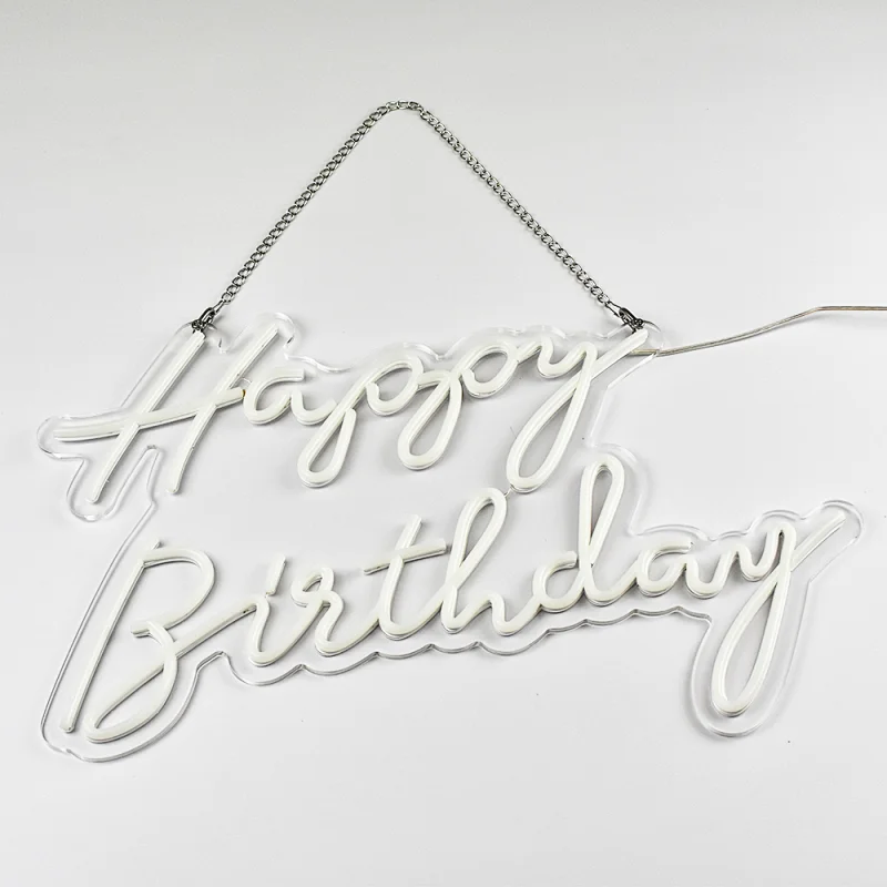 led happy birthday neon sign