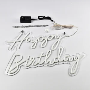 led happy birthday neon sign