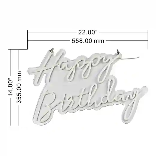 led happy birthday neon sign