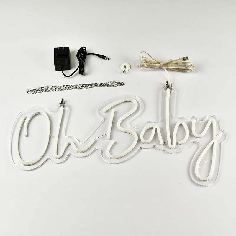 led oh baby neon sign