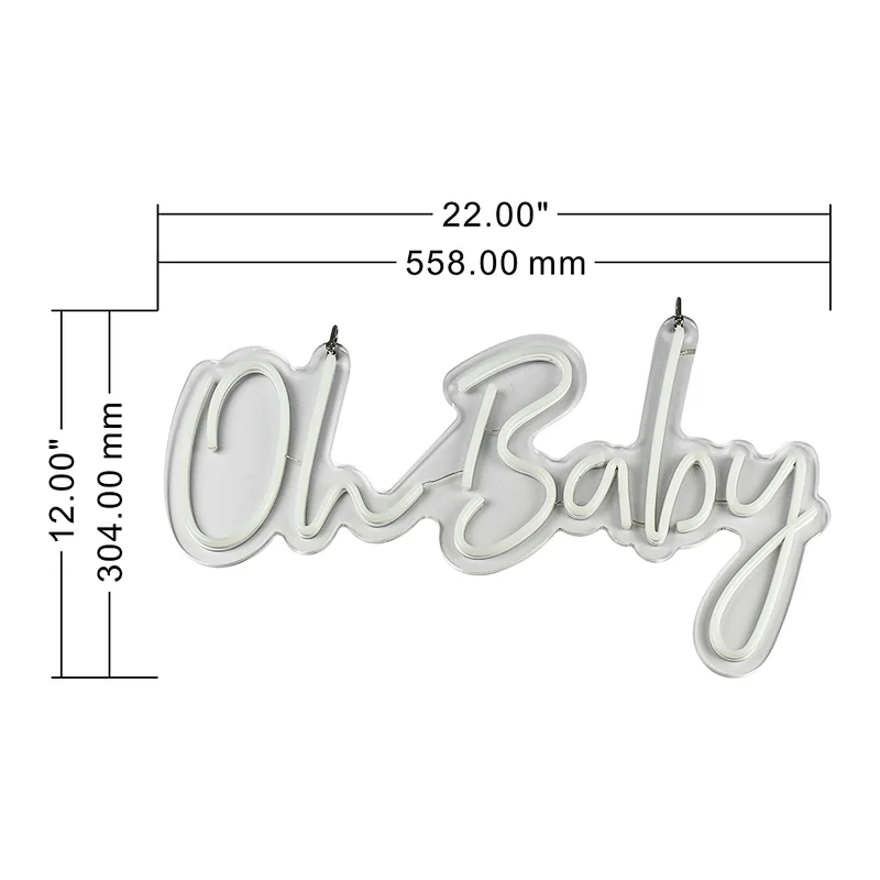 led oh baby neon sign