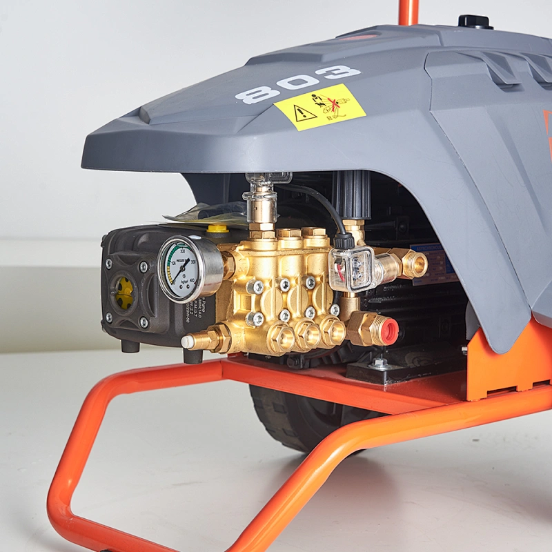中国商业 2.2kw 功率电动压力洗车机带手推车