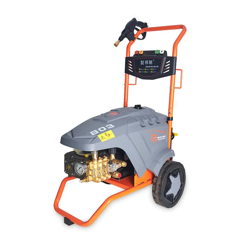 中国商业 2.2kw 功率电动压力洗车机带手推车