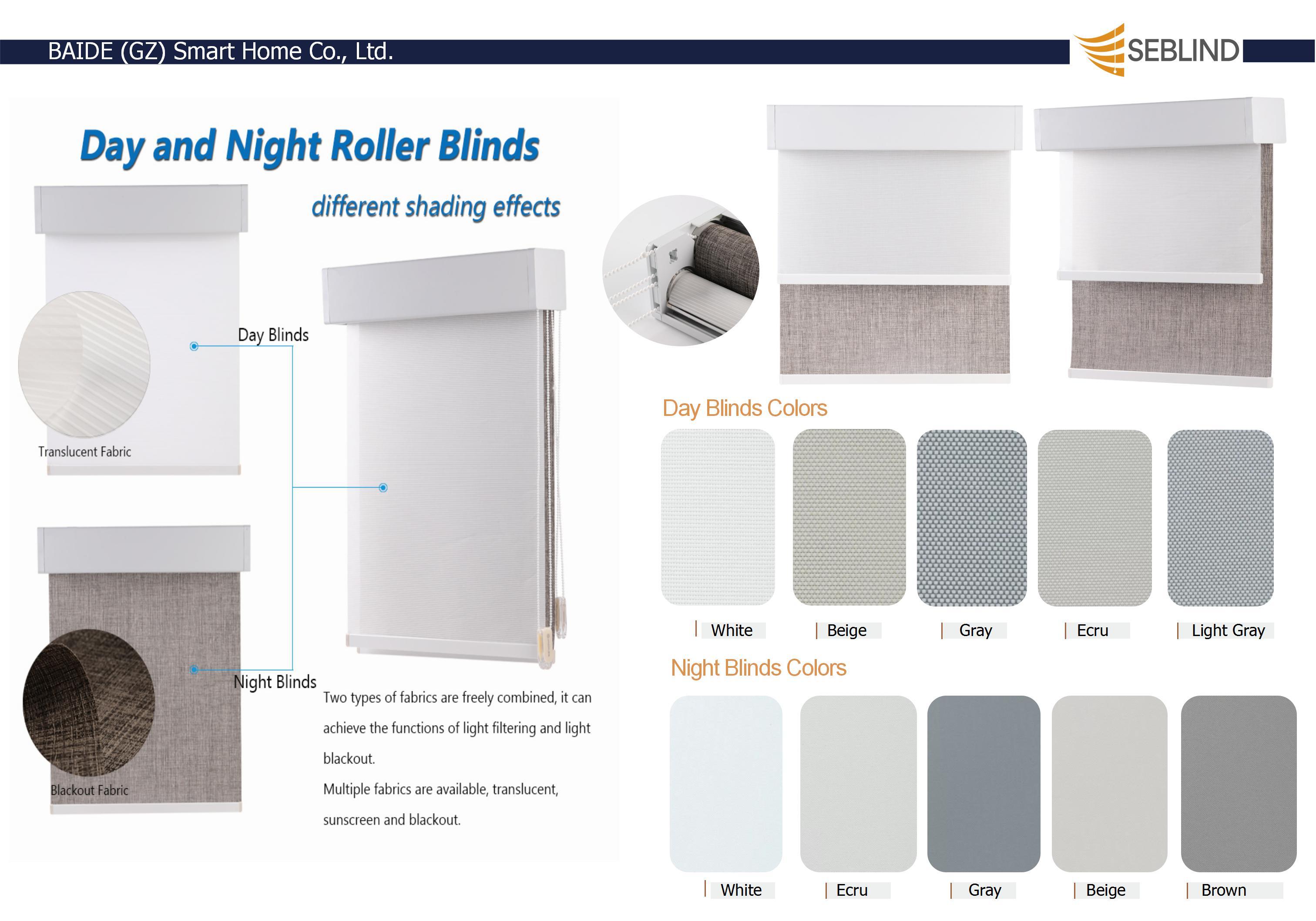 day and night dual roller shades , double roller blinds blackout