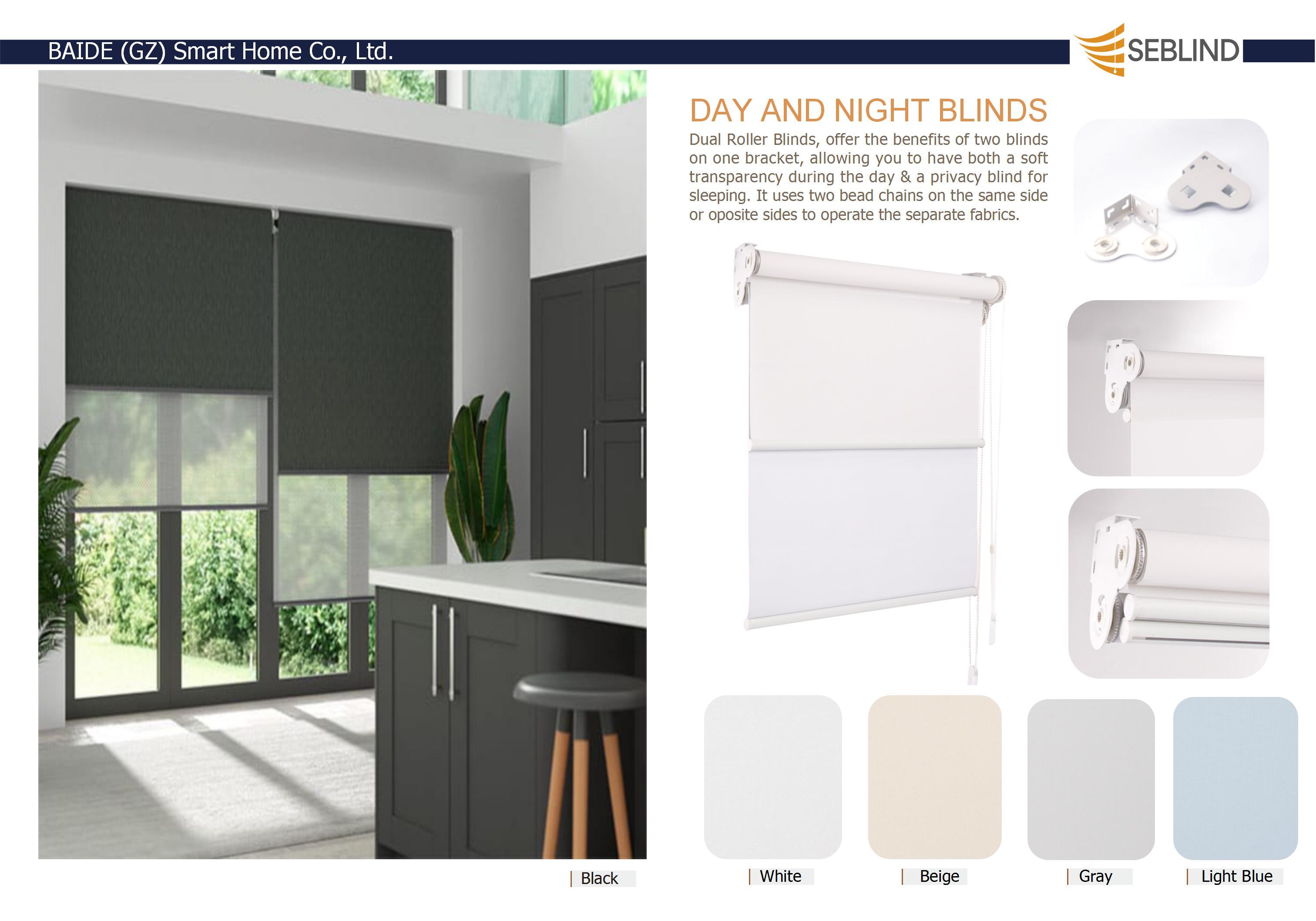 day and night dual roller shades , double roller blinds blackout