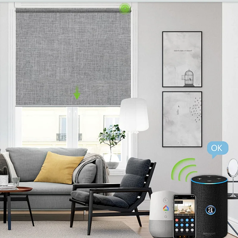 motorized exterior roller shades , automated roller shades , indoor