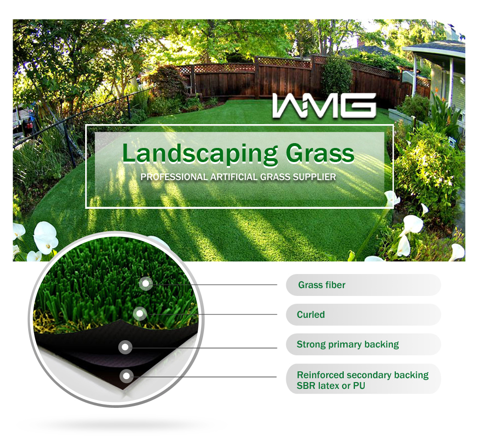 Synthetic lawn for landscaping