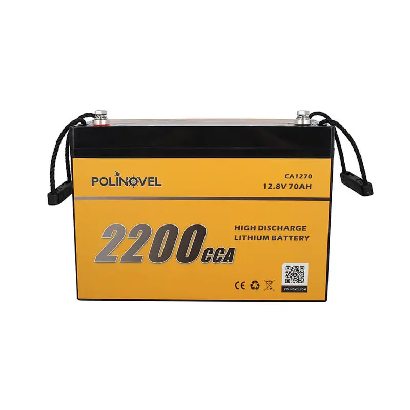 Polinovel 2200CCA Lifepo4 Car Audio Power Start Cells 12v Ion Starter Starting Lithium Marine Cranking Battery