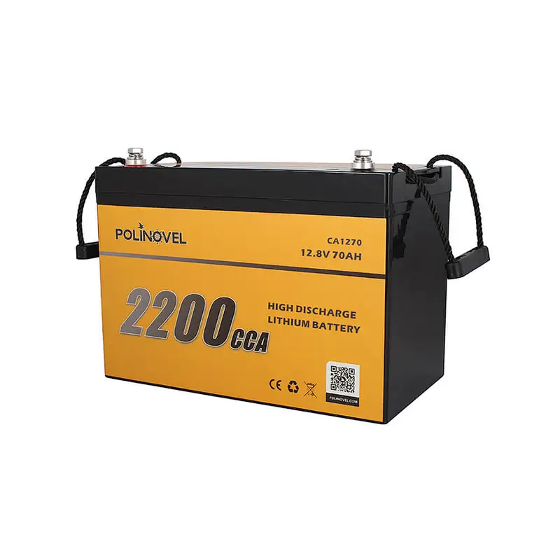 Polinovel 2200CCA Lifepo4 Car Audio Power Start Cells 12v Ion Starter Starting Lithium Marine Cranking Battery