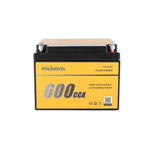 Polinovel 600CCA Lifepo4 12 Volt Audio Car Lithium Ion Battery
