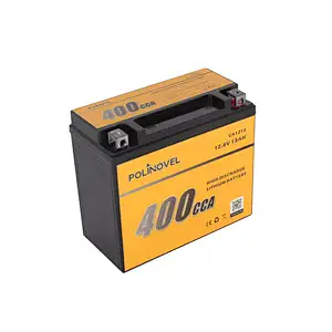 Polinovel 400CCA Power Starting Motorcycle Small Lithium Ion Battery