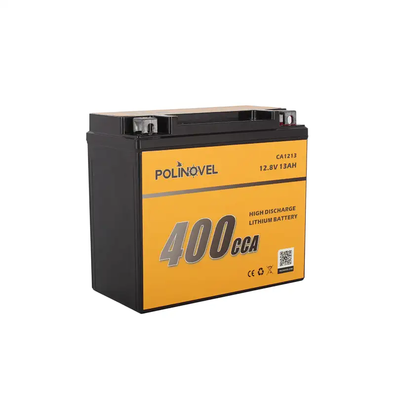 Polinovel 400CCA Power Starting Motorcycle Small Lithium Ion Battery