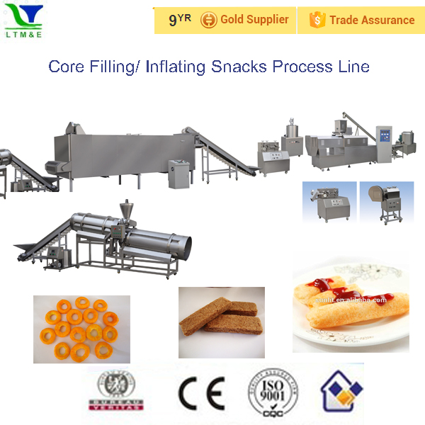 High Capacity Double Screw Extruded Corn Puffs Machine