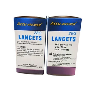 Hot sale accuanswer disposable lancet needles blood sugar tester lancing device needle glucose lancets for diabetic meter
