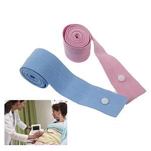 Medical supplier disposable ctg belt buttonhole 5.3cm x 120cm transducer belt pink color