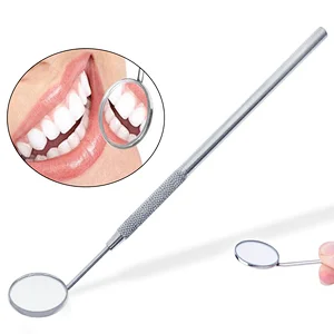 Dental Mirror No 5 Stainless Steel Plastic Oral Diagnostic Tools