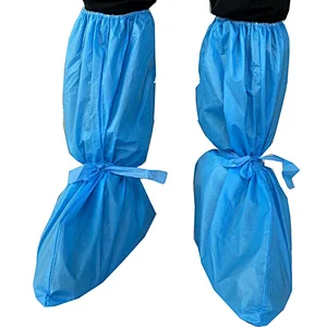 Disposable Medical Waterproof Surgical Silicone Boot Cover Protective PP PE Non Woven High Knee Long Covers