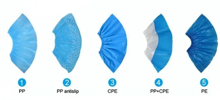 Disposable Medical PP/PE/CPE Shoe Covers Non woven Boots