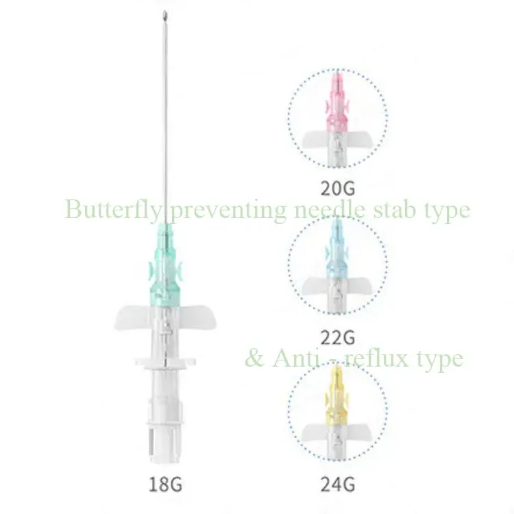 Medical Nursing Disposable Smooth Cover Pen Type IV Hypodermic Cannula with wing